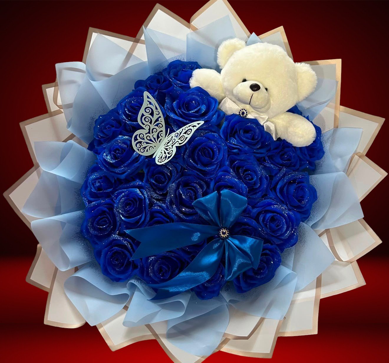 Buchon Rosas con Aroma y Oso